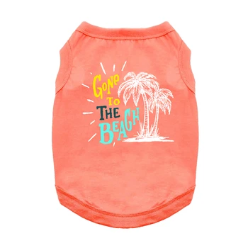 Gone To The Beach Dog Tank Top - Coral 19.95 physical NEW ITEMS Doggie Design The New York Dog Shop DD78681 Gone To The Beach Dog Tank Top - Coral Doggie Design