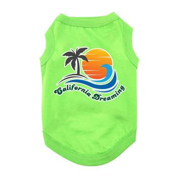 California Dreaming Dog Tank Top - Green Flash 19.95 physical NEW ITEMS Doggie Design The New York Dog Shop DD78677 California Dreaming Dog Tank Top - Green Flash Doggie Design