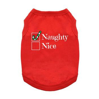 Naughty Dog Shirt- Red 19.95 physical HOLIDAY Doggie Design The New York Dog Shop Naughty Dog Shirt- Red Doggie Design