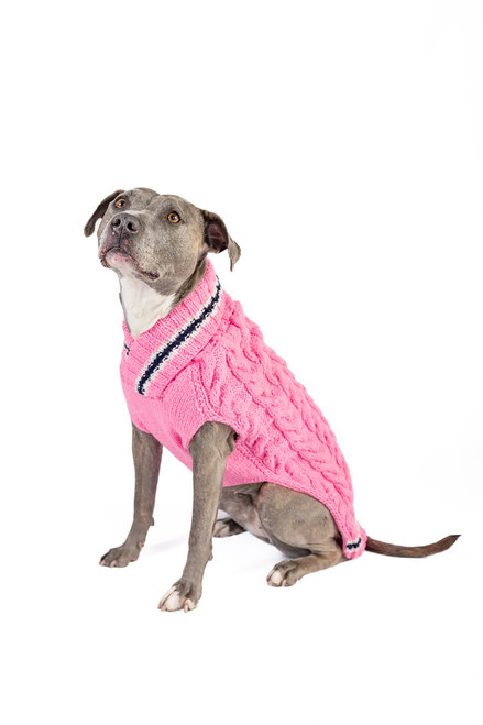 Preppy Pink Wool Sweater-FINAL SALE 39.95 physical For BIG Dogs Chilly Dog The New York Dog Shop Preppy Pink Wool Sweater-FINAL SALE Chilly Dog