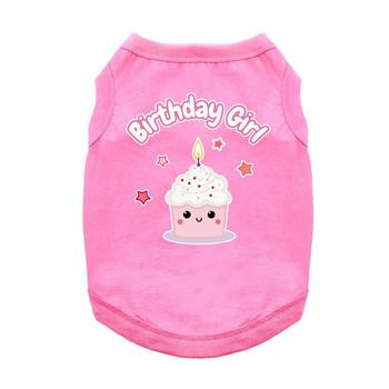 Birthday Girl Cotton Tee Dog Shirt 19.95 physical NEW ITEMS Doggie Design The New York Dog Shop Birthday Girl Cotton Tee Dog Shirt Doggie Design