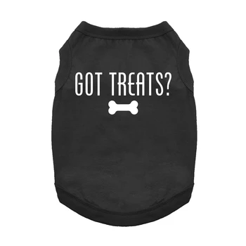 Got Treats Cotton Dog Shirt - Black 19.95 physical NEW ITEMS Doggie Design The New York Dog Shop Got Treats Cotton Dog Shirt - Black Doggie Design