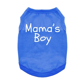Mama's Boy Cotton Dog Shirt - Blue 19.95 physical NEW ITEMS Doggie Design The New York Dog Shop Mama's Boy Cotton Dog Shirt - Blue Doggie Design