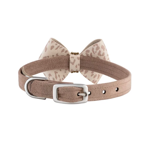 Susan Lanci Baby Cheetah with Gold Giltmore Nouveau Bow Collar