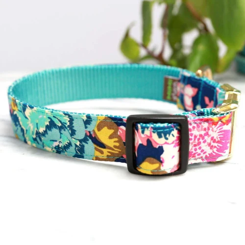 Ella Cotton Collar-Mimi Green 33.95 physical NEW ITEMS Mimi Green The New York Dog Shop Ella Cotton Collar-Mimi Green Mimi Green