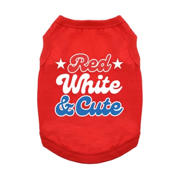 Red White and Cute Dog Shirt Cotton Dog Shirt - Red 19.95 physical NEW ITEMS Doggie Design The New York Dog Shop Red White and Cute Dog Shirt Cotton Dog Shirt - Red Doggie Design