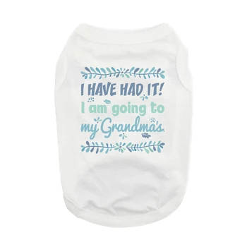 Going To Grandma's Cotton Dog Shirt - White -FINAL SALE