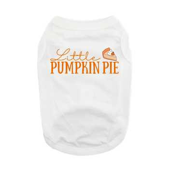 Little Pumpkin Pie Dog Shirt - White