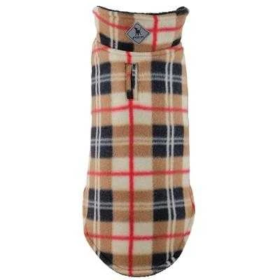 Tan Plaid Fargo Fleece Reversible Jacket-FINAL SALE