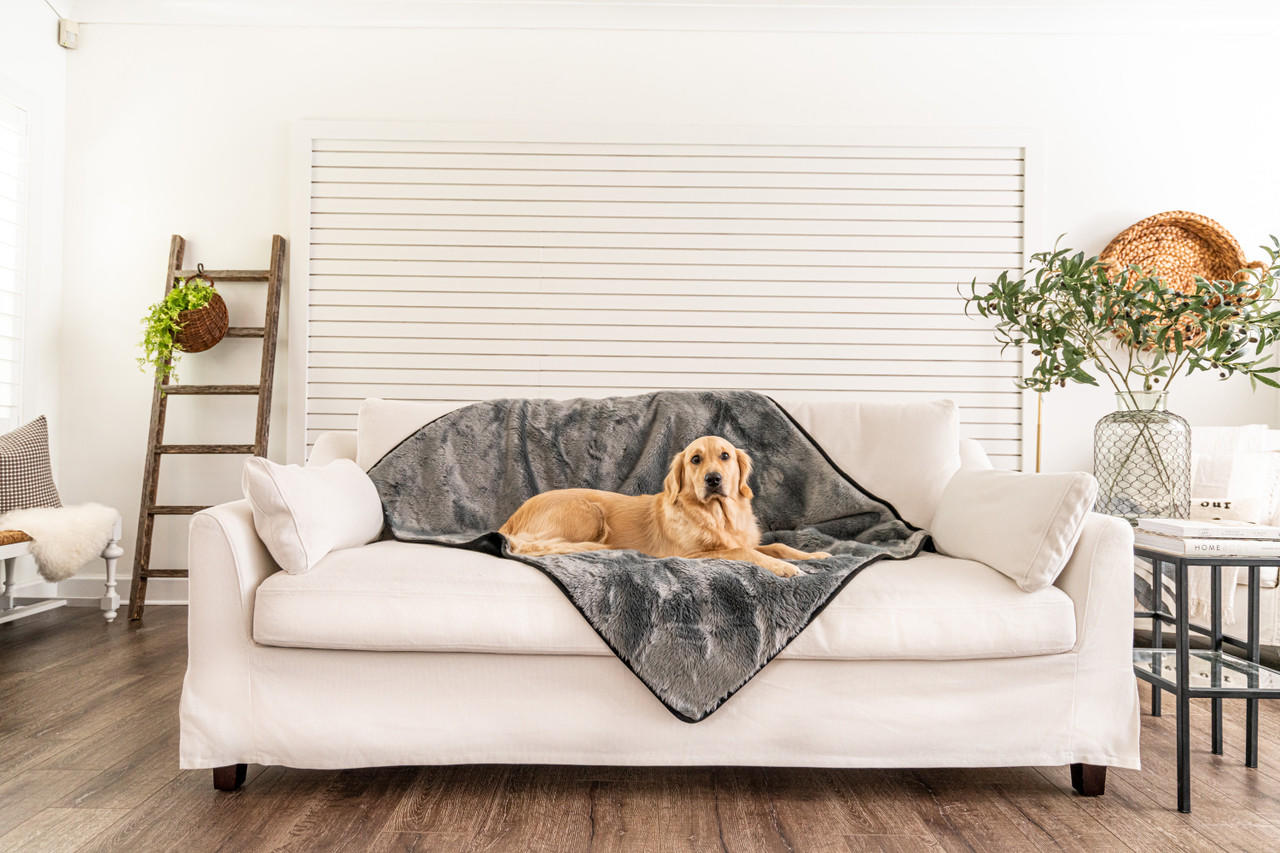 PupProtector™ Cool Comfort Waterproof Throw Blanket Charcoal