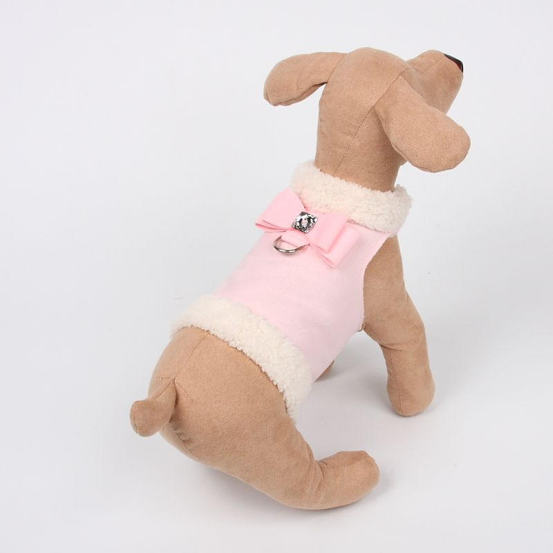 Susan Lanci Puppy Pink Bowser Coat w/Big Bow - The New York Dog Shop