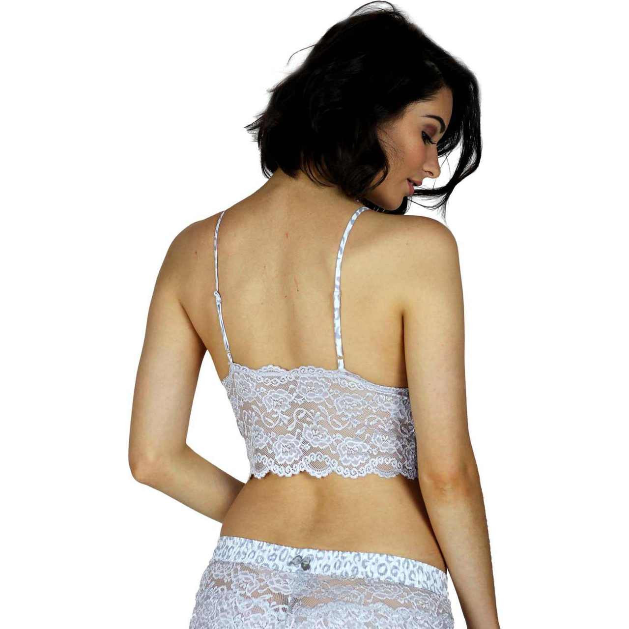 SCALLOP LACE BRALETTE CAMI W/ADJUSTABLE STRAPS, main image 0