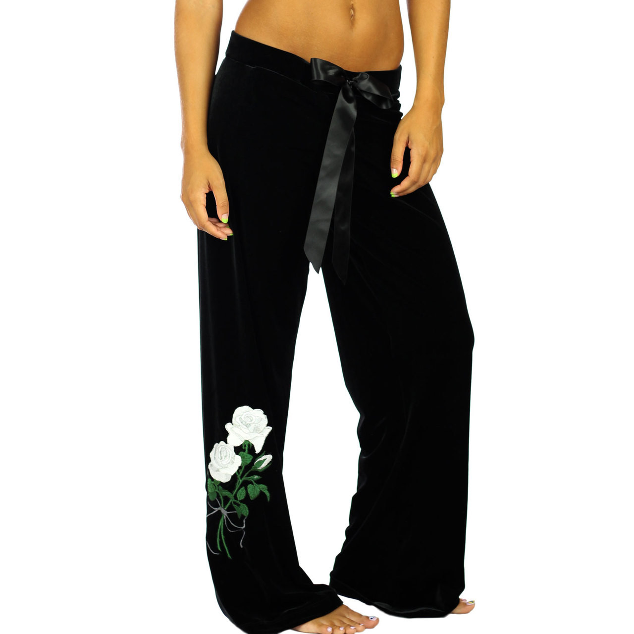 black velvet palazzo pants