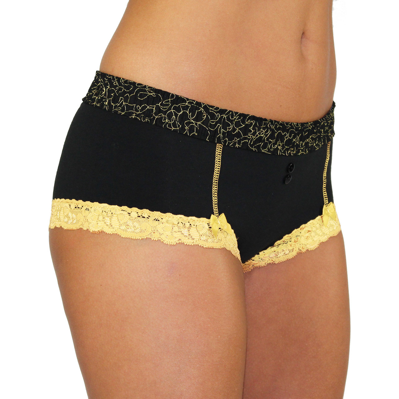 Black Boyshort with Black FOXERS Logo Band