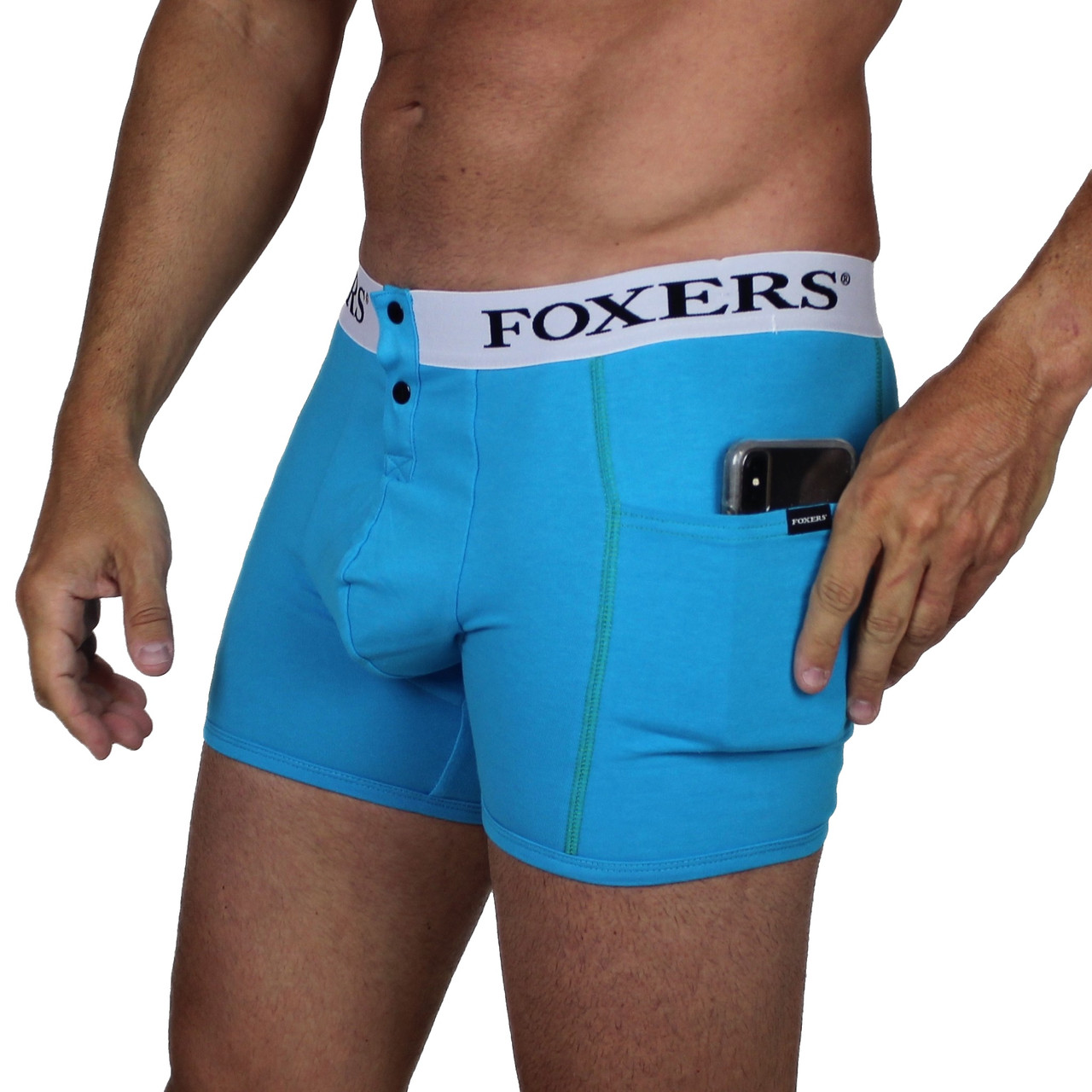 Turquoise Blue Men's Boxer Brief