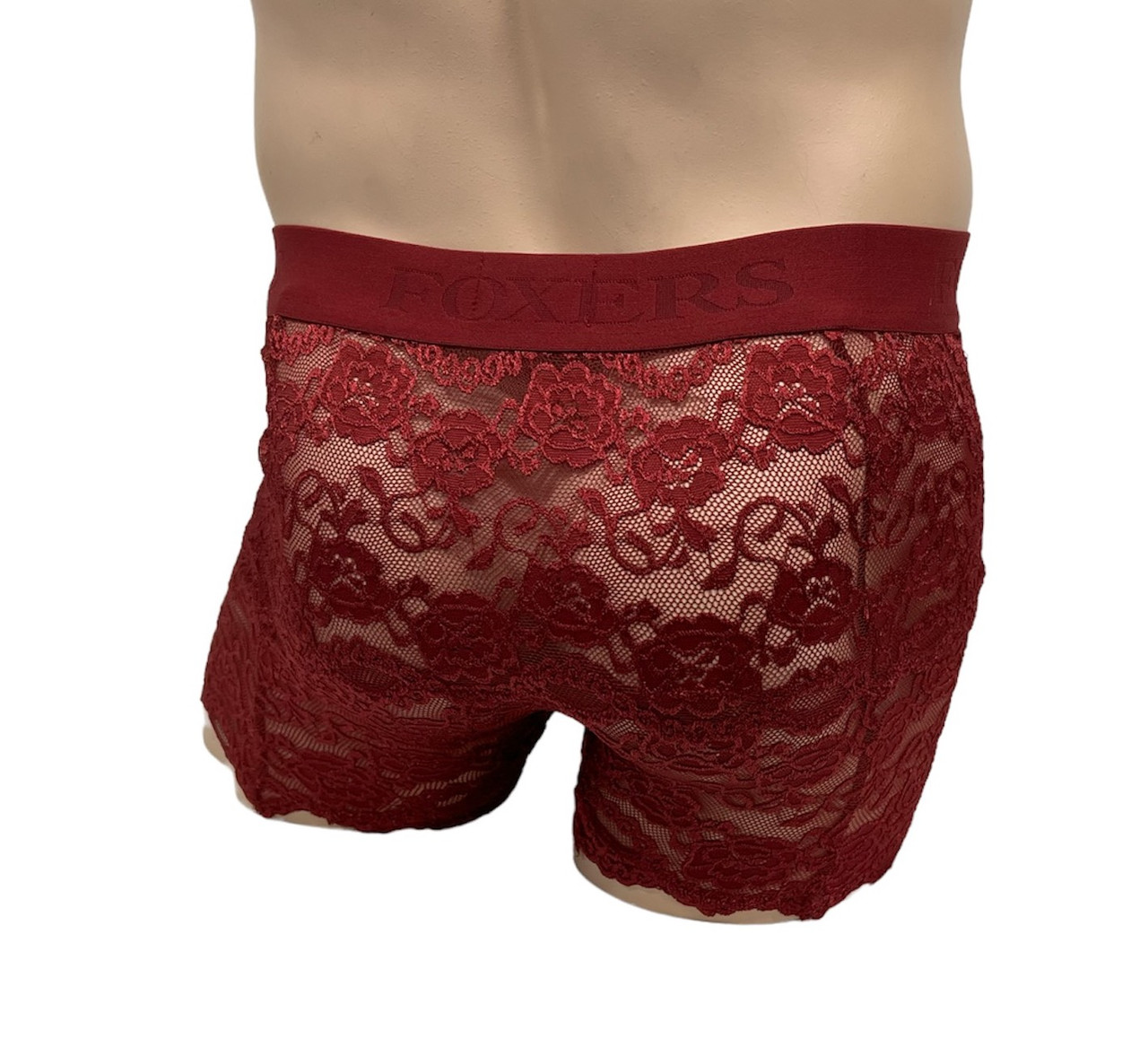 Men's Black Cherry Lace Boxers