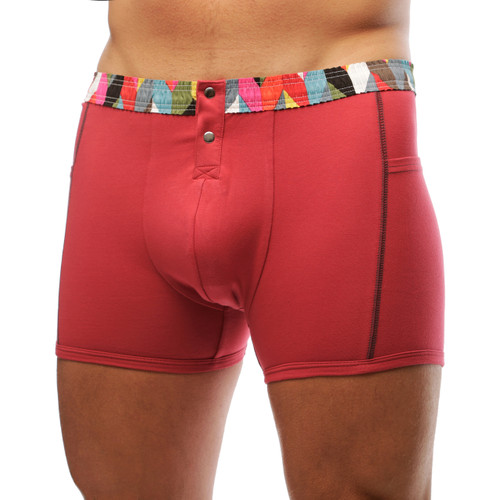 Men's Papaya Boxer Brief Kaleidoscope FOXERS Band Men's Papaya Boxer Brief Kaleidoscope FOXERS Band