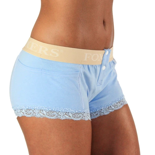 Light Blue Boxer Brief with sand FOXERS Logo Band (FXBB-0463L