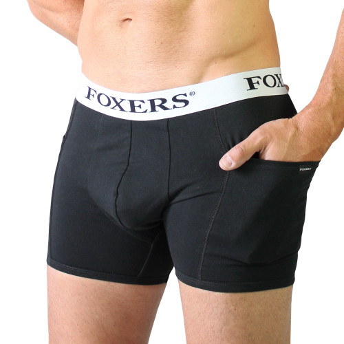 Fashion Men's Pockets Underwear Anti-theft Briefs Boxer ,two Zippers Pockets  Cotton