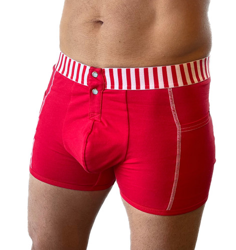 Red White Blue Stripes Men?s Silk Boxers - XL(37-38)