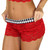 Houndstooth / Red Lace Boxers panties