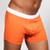 Men's White over Orange Short Boxer Brief