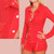 Red / Red Trim Sheer Western Lounge Top Red / Red Trim Sheer Western Lounge Top