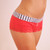 Grey Stripe / Red Boyshort