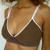 Brown Dot / Brown (White Bow) Bra Top