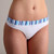 Multi Blue Stripe over White Bstring Thong
