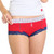 Red Boy short with striped waistband