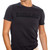 FOXERS Men's Soft Black Tee shirt with Black Logo