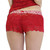Red Lace Boxers with Floral Waistband