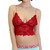 FOXERS Red Lace Camisole with Flower Power Adjustable Straps