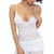 White 3 Row Lace Camisole with Aqua Rickrack Adjustable Straps White 3 Row Lace Camisole with Aqua Rickrack Adjustable Straps