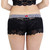 Women's Black Lace Boxer Brief Panties