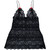 Black Lace Chemise Camisole with Checkered Adjustable Straps Black Lace Chemise Camisole with Checkered Adjustable Straps