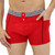 FOXERS Men's Red Boxer Brief with Checker Band FOXERS Men's Red Boxer Brief with Checker Band