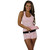 Pink tank top with matching pink boxers shorts for women