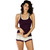Cheeky Ivory Cotton Boyshort Panties with Plum Scroll Waist