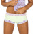 Pale Mint Green Boyshorts with Lavender Print Waistband