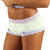 Pale Mint Green Boyshorts with Lavender Print Waistband
