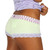 Pale Mint Green Boyshorts with Lavender Print Waistband