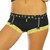 Cheeky Black Panties with Gold Snowflake Waistband