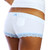 White Boyshort Bridal Panties & with Light Blue Trellis Waist White Boyshort Bridal Panties & with Light Blue Trellis Waist