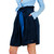 Soft Velour Dark Blue Skirt With Pockets