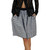 Black & White Diamond Print Skirt With Pockets