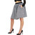Black & White Diamond Print Skirt With Pockets - FXSKT-56