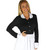 Black Button Down Top with White Cuffs & Collar| FOXERS Equestrian