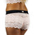 Blush Lace Boxer | Black FOXERS Logo Band